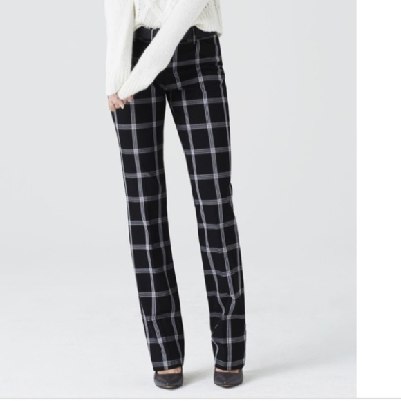 black and white checkered dress pants